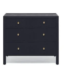 Made Goods New Arrivals Jarin 36" Dresser Dark Navy Faux Belgian Linen