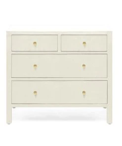 Made Goods Jarin 36" Dresser White Faux Belgian LInen New Arrivals