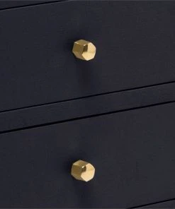 Made Goods New Arrivals Jarin 36" Dresser Dark Navy Faux Belgian Linen