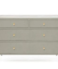Made Goods Jarin 48" Dresser Light Gray Faux Belgian Linen