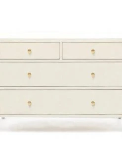 Made Goods New Arrivals Jarin 48" Dresser White Faux Belgian Linen