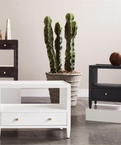 Made Goods Jarin Low Double Nightstand Designer White New Arrivals
