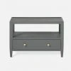 Made Goods Jarin Low Double Nightstand Graphite Faux Belgian Linen New Arrivals 2 Made Goods Jarin Low Double Nightstand Graphite Faux Belgian Linen New Arrivals