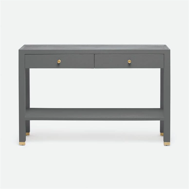 Made Goods Jarin Console Graphite Faux Belgian Linen Standard And Narrow 4 Made Goods Jarin Console Graphite Faux Belgian Linen Standard And Narrow