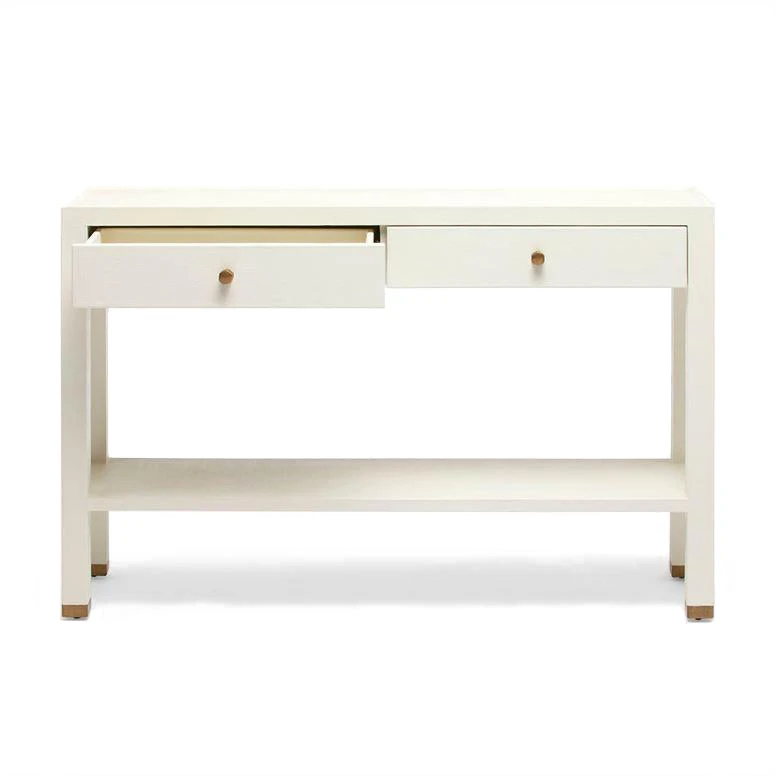 Made Goods Jarin Narrow Console White Faux Belgian Linen New Arrivals 5 Made Goods Jarin Narrow Console White Faux Belgian Linen New Arrivals