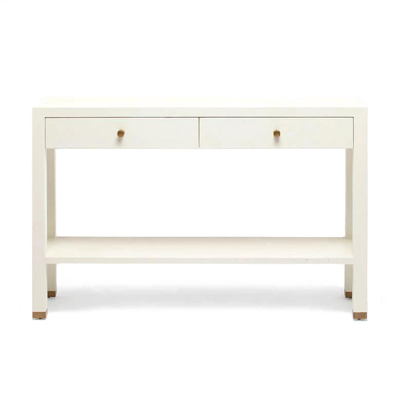 Made Goods Jarin Narrow Console White Faux Belgian Linen New Arrivals 3 Made Goods Jarin Narrow Console White Faux Belgian Linen New Arrivals
