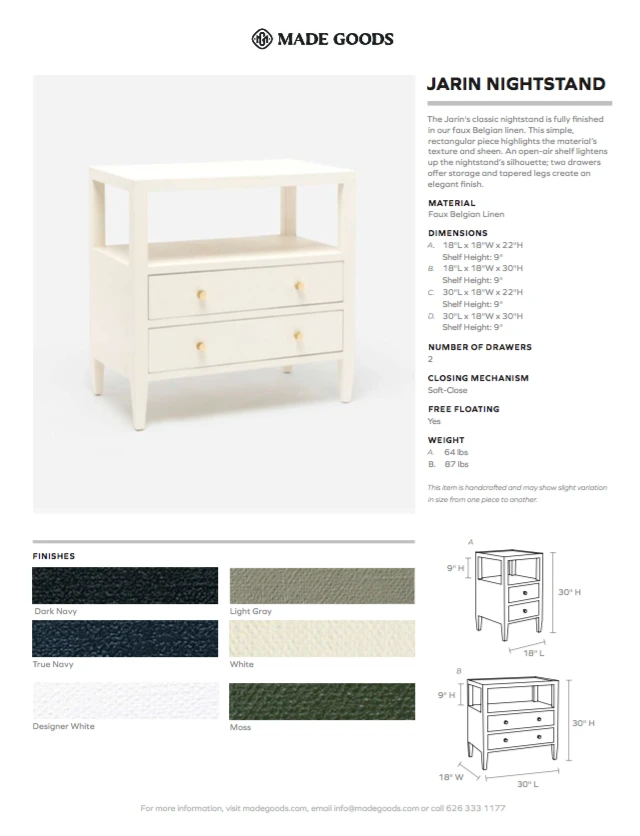 Made Goods Jarin Low Double Nightstand Dark Navy 7 Made Goods Jarin Low Double Nightstand Dark Navy