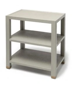 Made Goods New Arrivals Jarin Side Table Light Gray Faux Belgian Linen