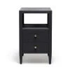 Made Goods Jarin Single Nightstand Dark Navy Faux Belgian Linen New Arrivals 2 Made Goods Jarin Single Nightstand Dark Navy Faux Belgian Linen New Arrivals
