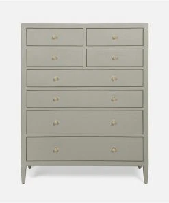 Made Goods Jarin Tallboy Light Gray Faux Belgian Linen