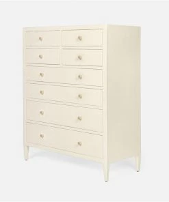 Made Goods Jarin Tallboy White Faux Belgian Linen New Arrivals