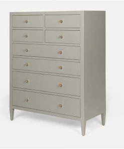 Made Goods Jarin Tallboy Light Gray Faux Belgian Linen