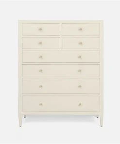 Made Goods Jarin Tallboy White Faux Belgian Linen New Arrivals