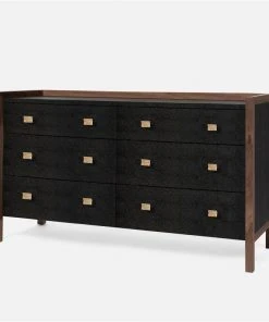 Made Goods Kennedy 60" Dresser Black And Walnut
