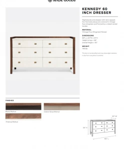 Made Goods Kennedy 60" Dresser Black And Walnut 7 Made Goods Kennedy 60