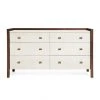 Made Goods Kennedy 60" Dresser Pristine And Walnut