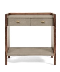 Made Goods Kennedy Double Nightstand Castor Gray And Walnut