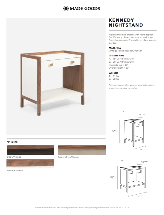 Made Goods Kennedy Double Nightstand Pristine And Bleached Oak New Arrivals 7 Made Goods Kennedy Double Nightstand Pristine And Bleached Oak New Arrivals