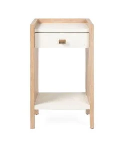 Made Goods Kennedy Single Nightstand Pristine And Bleached Oak