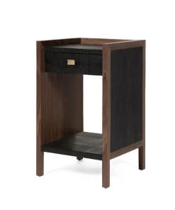 Made Goods Kennedy Single Nightstand Black And Walnut