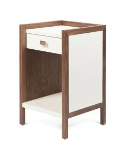 Made Goods Kennedy Single Nightstand Pristine And Walnut New Arrivals