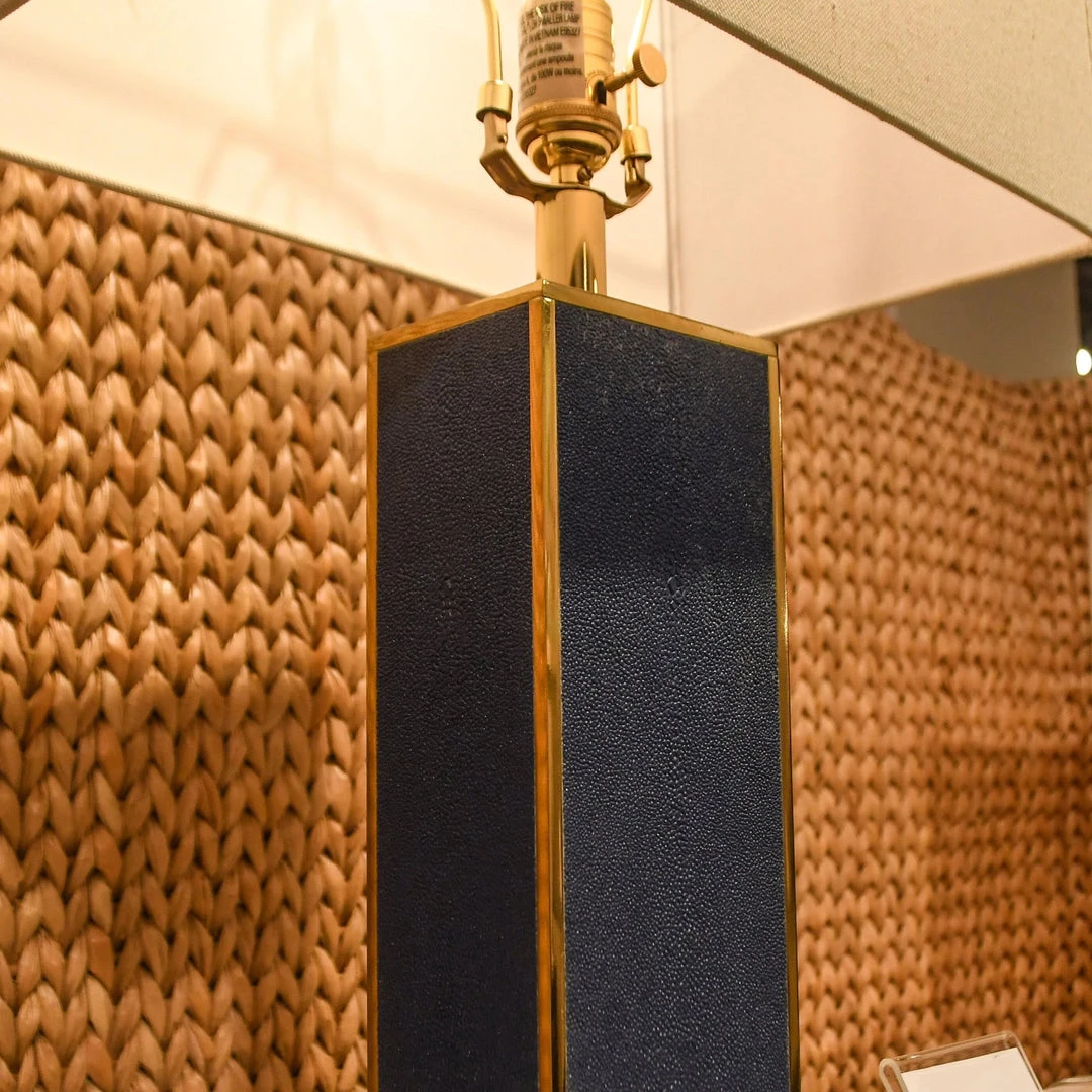 Made Goods Kingston Table Lamp Navy Faux Shagreen New Arrivals 4 Made Goods Kingston Table Lamp Navy Faux Shagreen New Arrivals