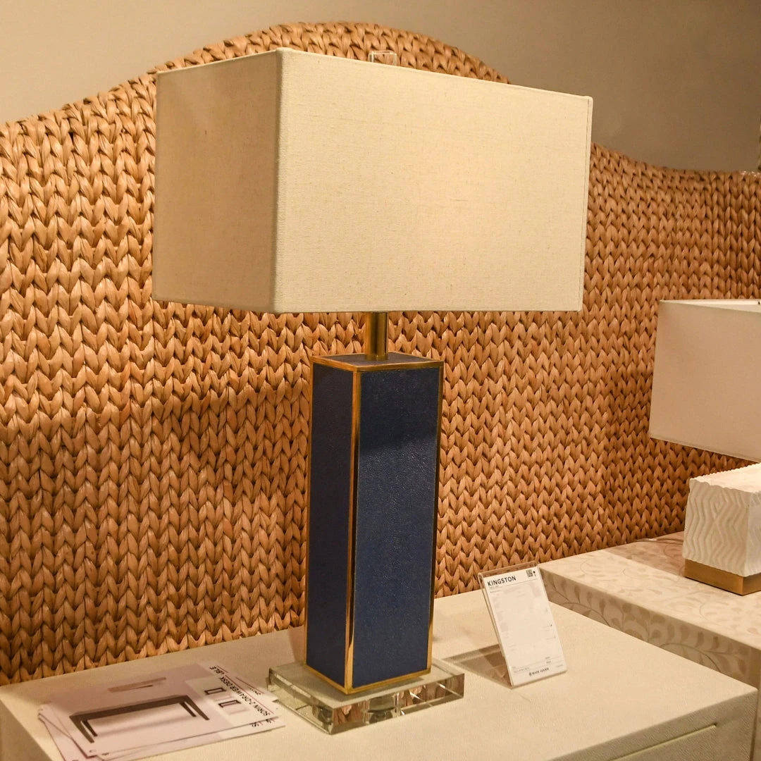 Made Goods Kingston Table Lamp Navy Faux Shagreen New Arrivals 5 Made Goods Kingston Table Lamp Navy Faux Shagreen New Arrivals