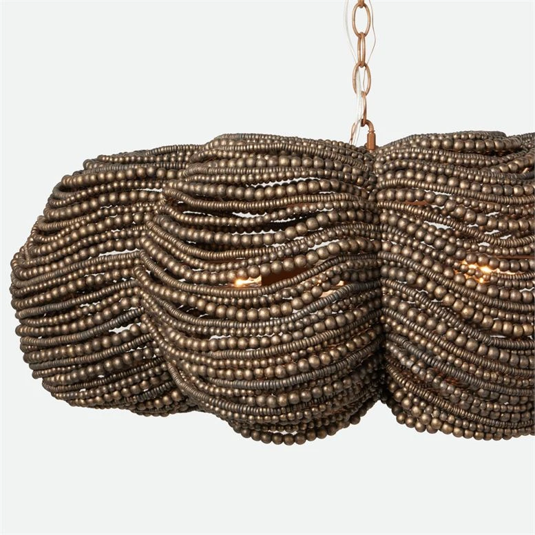 Made Goods New Arrivals Kira Chandelier Bronze Wood Beads 5 Made Goods New Arrivals Kira Chandelier Bronze Wood Beads