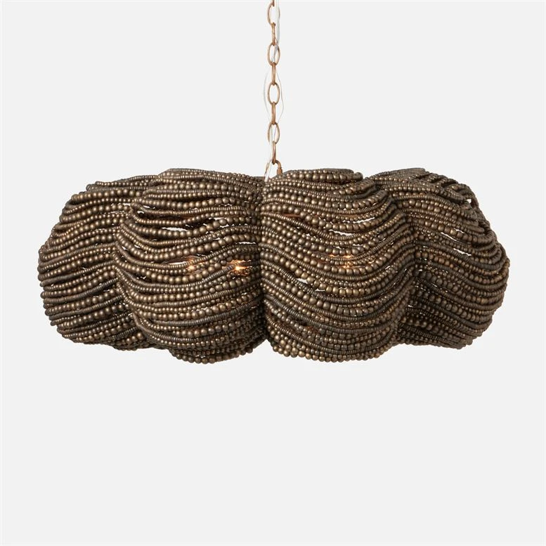 Made Goods New Arrivals Kira Chandelier Bronze Wood Beads 3 Made Goods New Arrivals Kira Chandelier Bronze Wood Beads