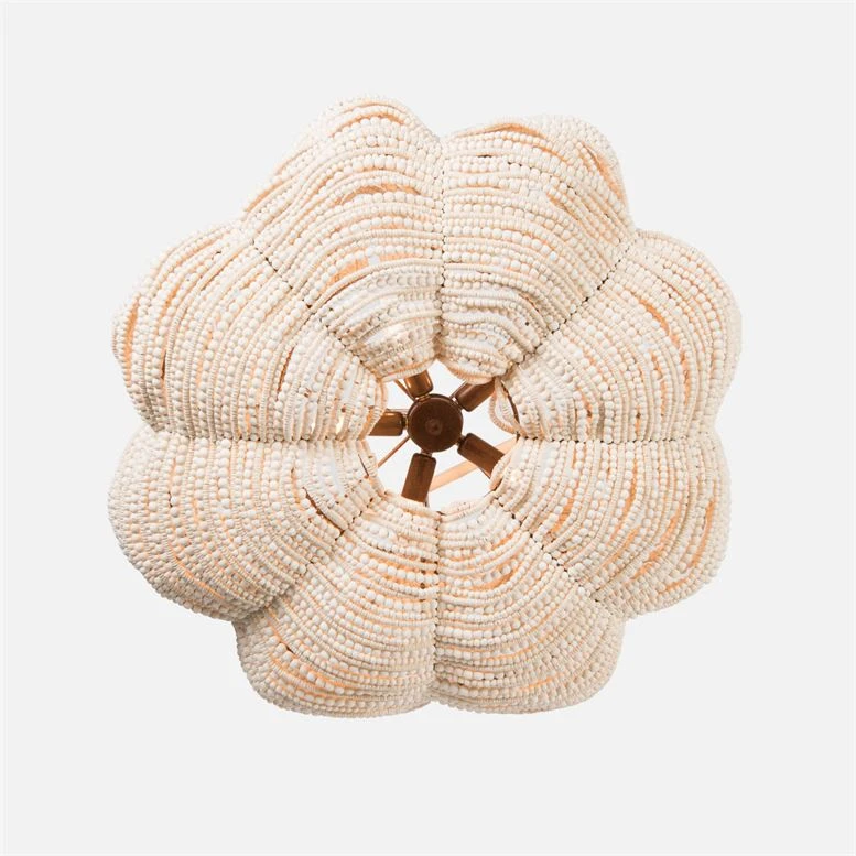 Made Goods New Arrivals Kira Chandelier White Wood Beads Made Goods New Arrivals Kira Chandelier White Wood Beads
