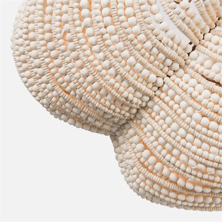 Made Goods New Arrivals Kira Chandelier White Wood Beads Made Goods New Arrivals Kira Chandelier White Wood Beads