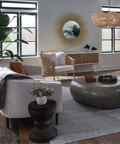 Made Goods New Arrivals Kira Chandelier White Wood Beads