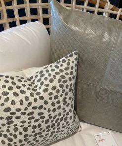 Made Goods Kody Square Pillow Set Storm Leather