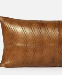 Made Goods Kody Lumbar Pillow Set Aged Camel Leather New Arrivals
