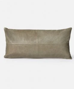 Made Goods Kody Lumbar Pillow Set Storm Leather