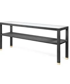 Made Goods New Arrivals Lafeu Console Cool Grey Realistic Faux Shagreen