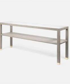 Made Goods Lafeu Console Sand Realistic Faux Shagreen