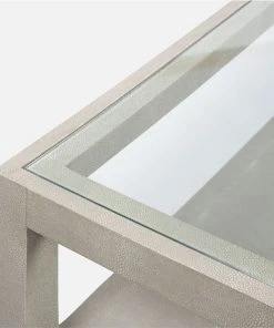 Made Goods Lafeu Console Sand Realistic Faux Shagreen