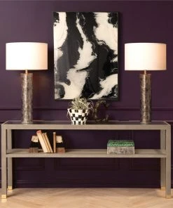 Made Goods Lafeu Console Sand Realistic Faux Shagreen