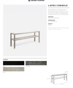 Made Goods New Arrivals Lafeu Console Cool Grey Realistic Faux Shagreen 7 Made Goods New Arrivals Lafeu Console Cool Grey Realistic Faux Shagreen