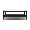Made Goods Lafeu Rectangle Coffee Table Black Faux Shagreen