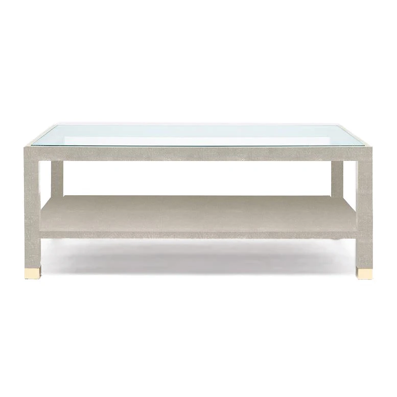 Made Goods Lafeu Rectangle Coffee Table Sand Faux Shagreen 3 Made Goods Lafeu Rectangle Coffee Table Sand Faux Shagreen