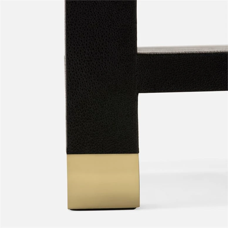 Made Goods Lafeu Side Table Single And Double Black Realistic Faux Shagreen New Arrivals 6 Made Goods Lafeu Side Table Single And Double Black Realistic Faux Shagreen New Arrivals