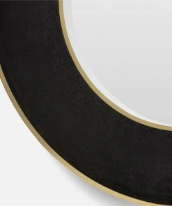 Made Goods Armond Mirror Large Black And Brass New Arrivals