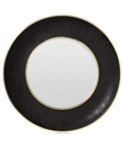 Made Goods Armond Mirror Large Black And Brass New Arrivals