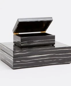 Made Goods Laria Box Set Black And White Lacquer New Arrivals