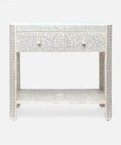 Made Goods Lexi Double Nightstand Natural Bone And Gray Resin New Arrivals