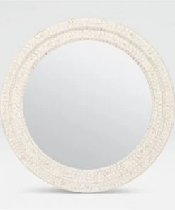 Made Goods Lexi Mirror 38" Natural Bone And White Resin