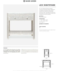 Made Goods Lexi Double Nightstand Natural Bone And Gray Resin New Arrivals 9 Made Goods Lexi Double Nightstand Natural Bone And Gray Resin New Arrivals