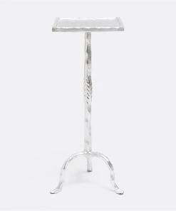 Made Goods New Arrivals Maddy Drinks Table Silver Twisted Iron